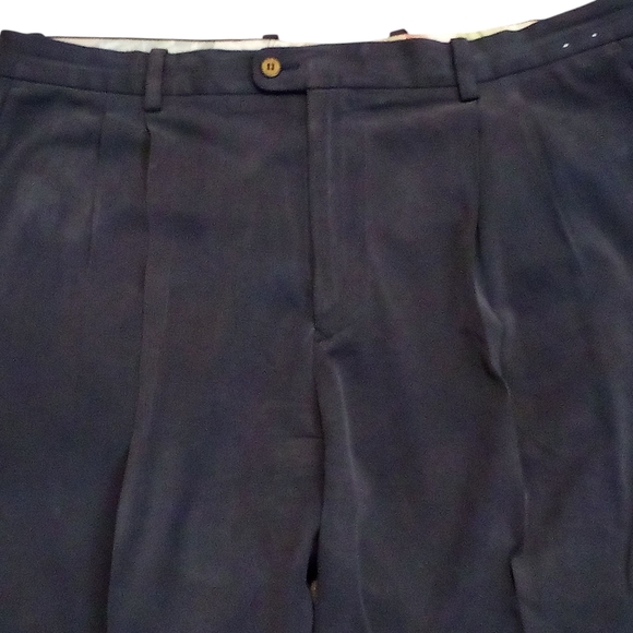 Tommy Bahama Men's Silk/Cotton Pleated Front Dress Pants Khaki Tan 40x30 Resort - Picture 5 of 10